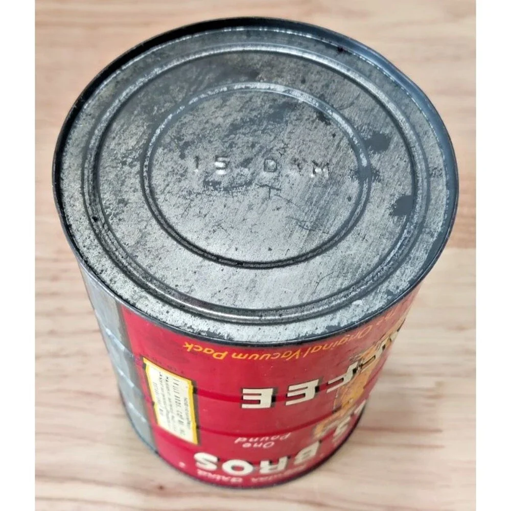 Vintage HILLS BROS Coffee Can-1930s-Americana-Kitchen-Decor